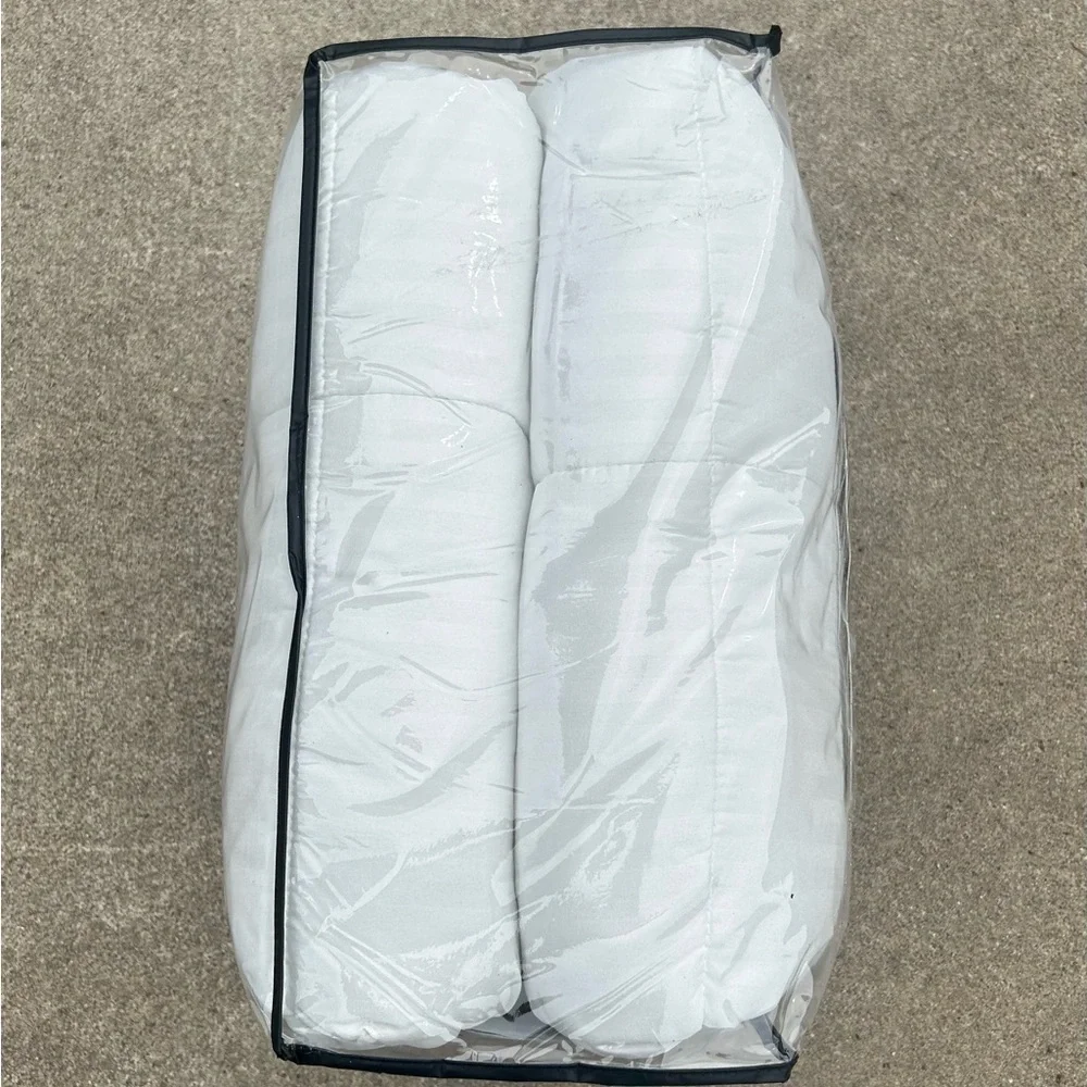 NEW Amy Miller Down Alternative Embossed Comforter White/Ivory Color King Size